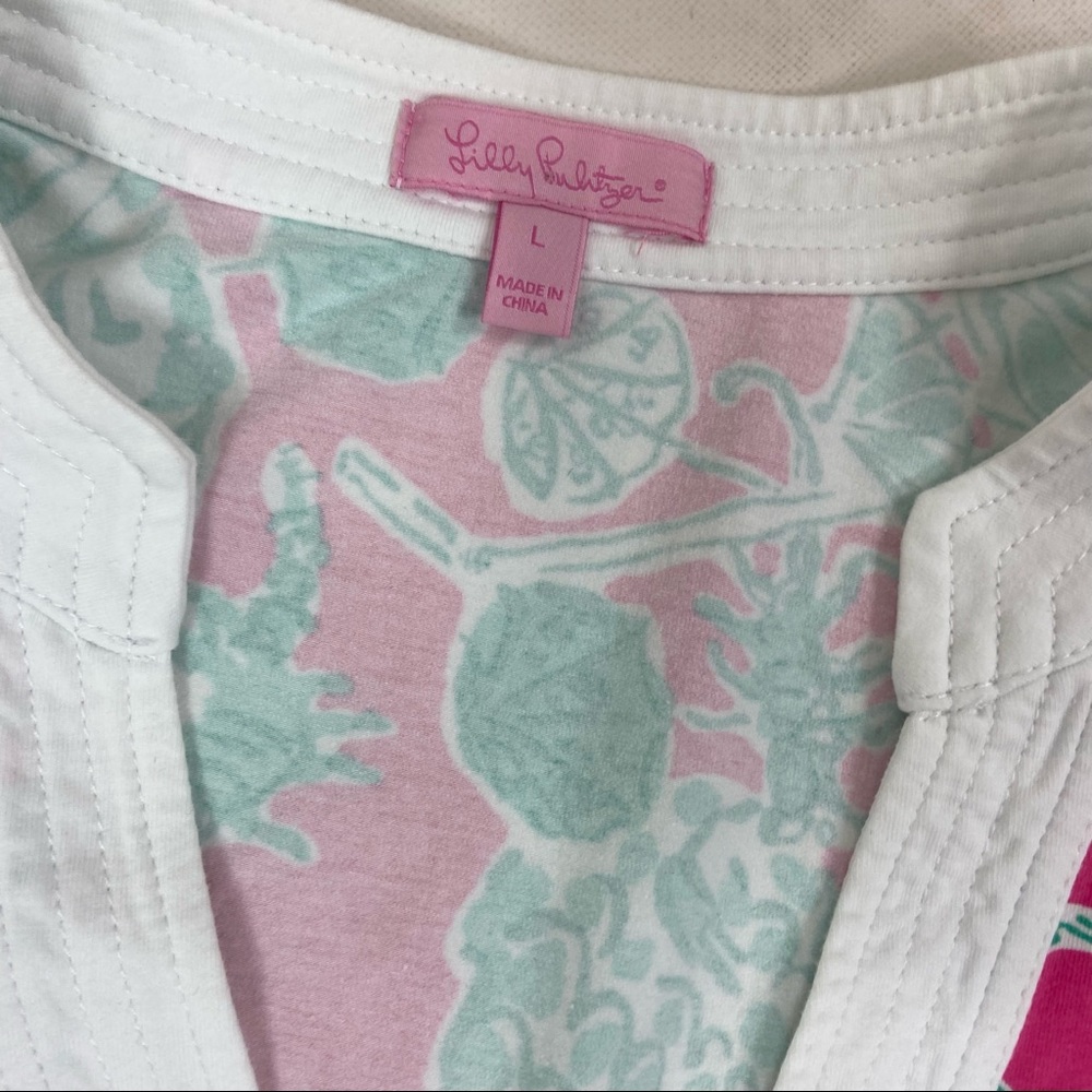 Lilly Pulitzer scorpion bowl tropical tiki bar pineapple dress. L - Picture 8 of 9